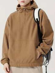 HEARUJOY  -  [Cozy Polyester] Men's Casual Hoodie - Cozy Polyester Long Sleeve Pullover - Casual Attire