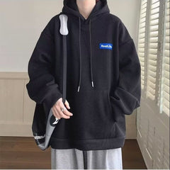 YICKYUE  -  Autumn Winter Spring Solid Versatile Sports Hoodie Casual Men's Loose Tess Sporty Cool Boys Soft Preppy Style School Student