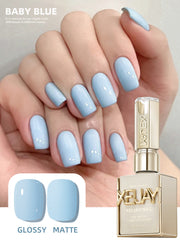 YICKYUE  -  1pc 15ml Baby Blue Gel Nail Polish Starter Pure Soak Off No Wipe Nail Gel Polish Suitable For All Seasons