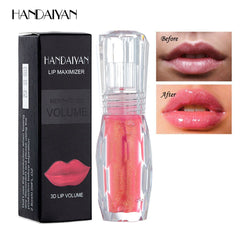 HANDAIYAN Natural Mint Plump and Moisturizing Lip Gloss 3D Crystal Jelly Color Toot Lips Fine Glitter Moisturizing Lip Makeup