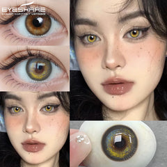 YICKYUE  -  1 Pair Colorcon Korean Lenses Color Contact Lenses for Eyes Purple Lenses Blue Eye Lenses Brown Lenses Yearly Contacts