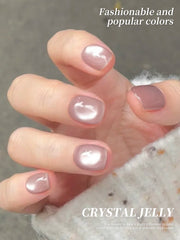 YICKYUE  -  15ML Crystal Jelly Nail Gel Cat eye Semi Permanent Nail Art Soaking UV LED Nail Salon DIY Nail Salon Gel For Spring And Summer