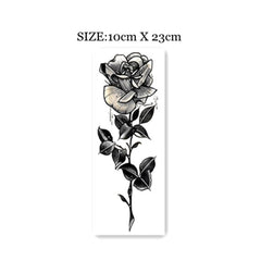 Waterproof Temporary Tattoo Sticker Sexy Black Rose Design Body Art Fake Tattoo Flash Tattoo Arm Female Male