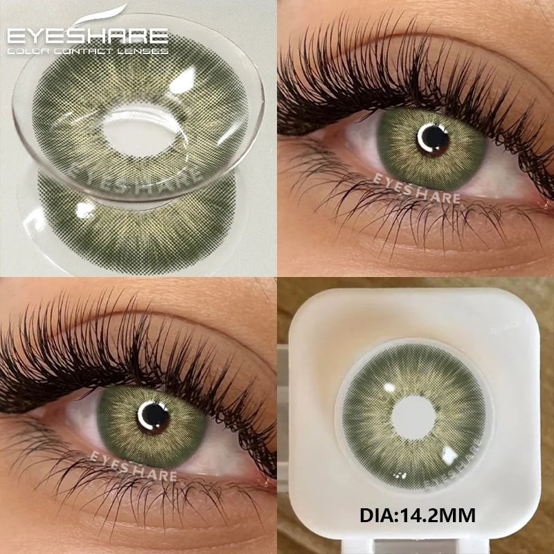 YICKYUE  2Pcs Soft Lenses Blue Contacts Gray Lenses Yearly Fashion Color Contact Lenses for Eyes Beauty Eye Color Makeup Pupils