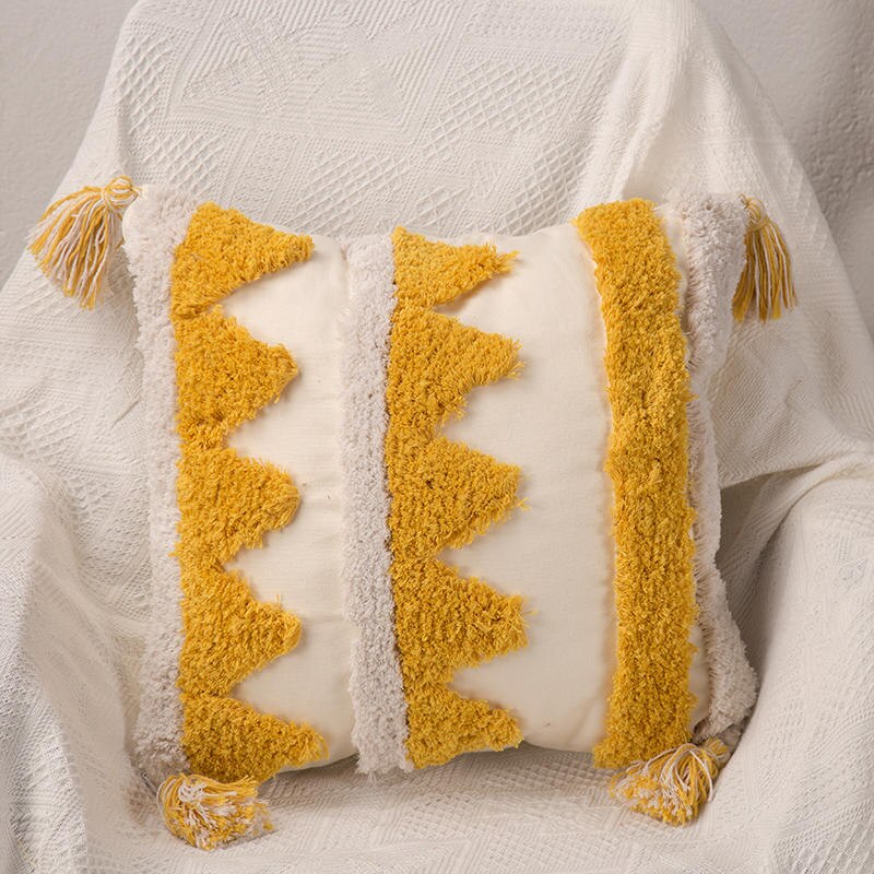 Tassels Decorative Cushion Cover Sofa Pillow Case Cover Handmade Home Decoration for living Room Bed