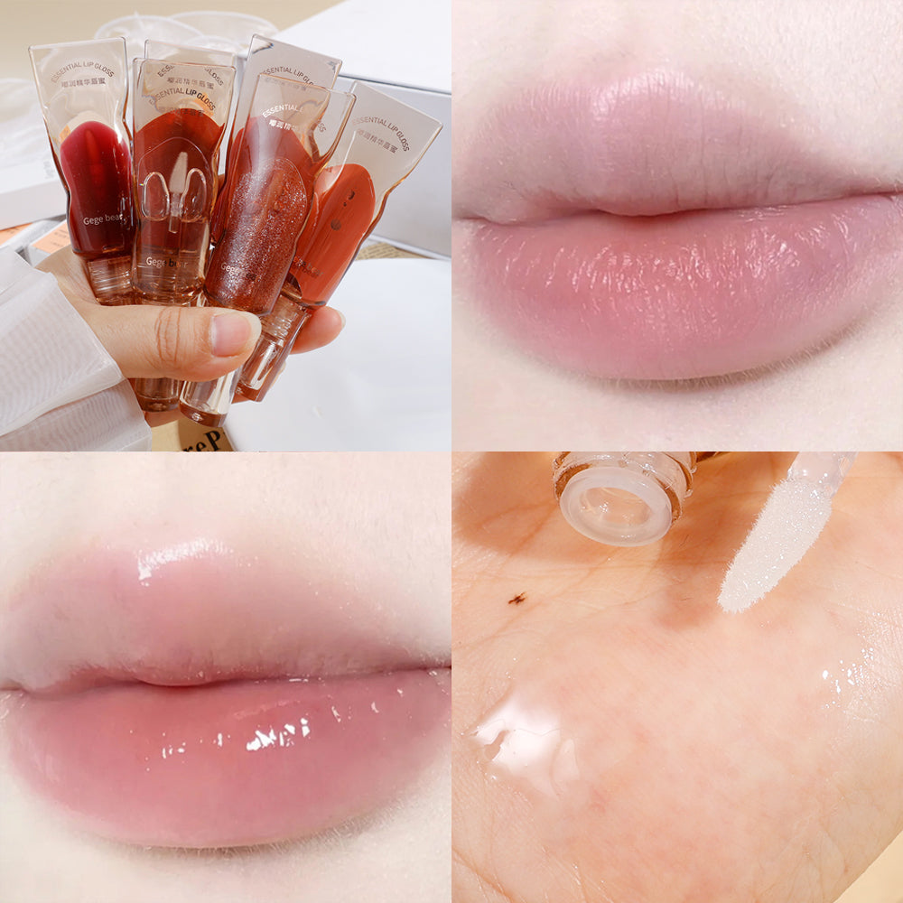 YICKYUE  -  Shiny Mirror Lip Glaze Watery Lip Gloss Waterproof Lasting Glitter Transparent Jelly Liquid Lipstick Womon Makeup Lips Cosmetic