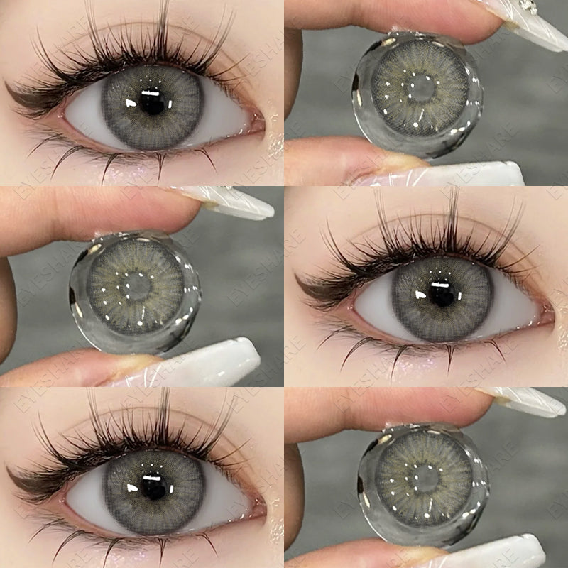 YICKYUE  -  1Pair Colored Contact Lenses for Eyes Fast Delivery Brown Lenses Gray Pupils Lens Green Eye Lenses Blue Eye Lens Yearly
