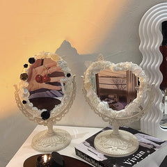 YICKYUE  -  Living Room Mirror Modern Heart Funky Cute Aesthetic Art Desk Dressing Table Cosmetics Mirror Garden Espelhos Home Decorations