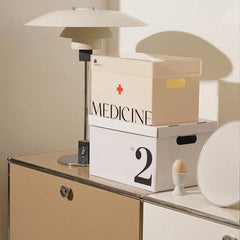 YICKYUE  -  Acrylic Large Capacity Medicine Box Home Portable Simplicity Medicine Storage Box Emergency Medical Handle Box First Aid Kit