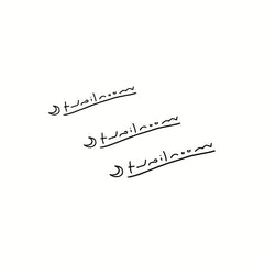 Moon English Letter Fake Tattoo Adult Arm Leg Body Art Waterproof Temporary Tattoo Sticker Men and Women