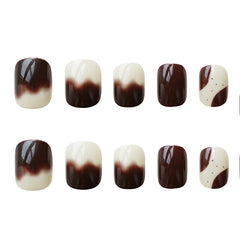 Press On Nails Korean Gradient Fake Nails French Style Long Paragraph Manicure Save Time False Acrylic Nails Free Shipping Items