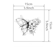 YICKYUE  -  1 Sheet Butterfly Tattoo Sticker Waterproof Lasting Temporary Tattoo