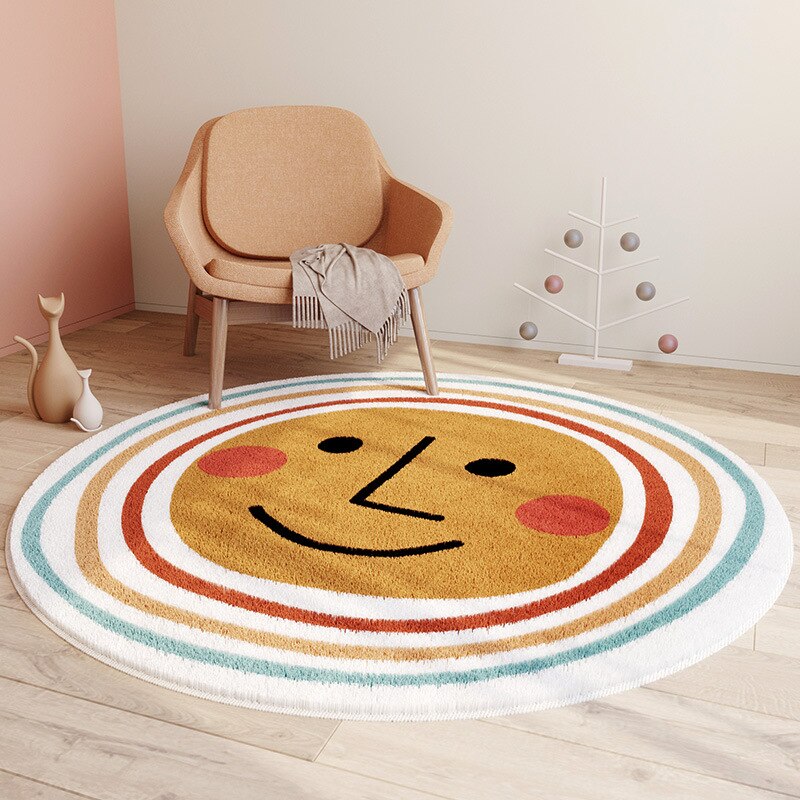 Bubble Kiss Soft Round Carpets Home Decor Rugs Living Room Floor Mat Comfortable Kid Gift Rug Decorate Salon Thicker Pile Fluffy