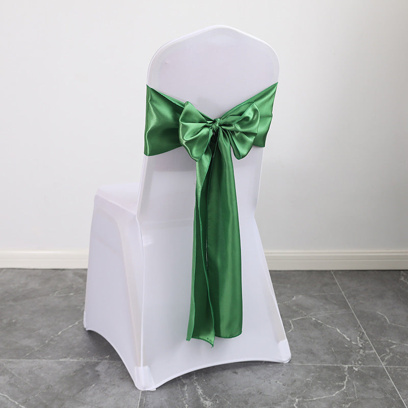 YICKYUE  -  10/50Pcs Gold Satin Chair Sashes Ties Bows 7x78 inch for Wedding Party Baby Shower Christmas Banquet Restaurant Hotel Decoration