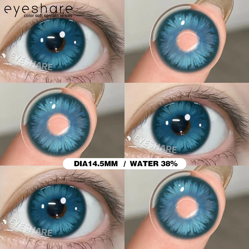 YICKYUE  -  1 Pair Cosplay Colored Contact Lenses Anime Blue Lenses Purple Eye Halloween Makeup Contact Yearly Pink Beauty Pupils