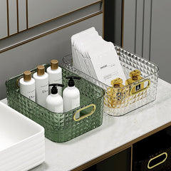 Makeup Organizer Bathroom Perfume Storage Cosmetic Box Dresser Shelf Jewelry Organizer Kitchen Sundries Snack Storage Basket