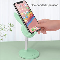2022 Cute Bunny Phone Holder Desktop Cell Phone Stand Height Angle Adjustable For iPhone 11 12 iPad Lovely Rabbit Tablet Support