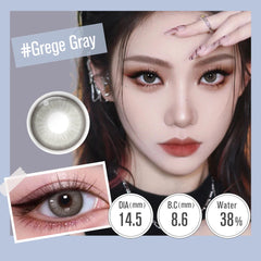 YICKYUE  Prescription Contact Lenses With Myopia  Color Contact Lenses Lenses Cosmetics Contact Lens Gray and Brown