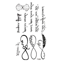 Waterproof Small Fresh Tattoo Sticker Lce Cube Clock Feather Temporary Sleeve Tattoo Waterproof Sexy Body Art Fashion