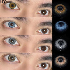 YICKYUE  -  1 Pair Korean Lenses Blackspots Green Lenses Blue Lenses Gray Lenses Brown Lenses Colored Contact Lenses