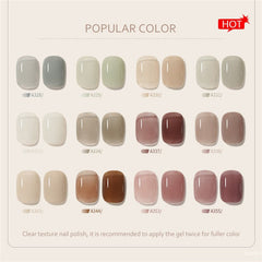 New 8ml Summer Ice Through Gel Nail Polish Transparent Jelly Polish Top Coat Soak Off UV Gel Art Nail Varnish Semi Permanent