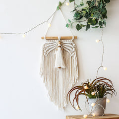 Macrame Angel Wings Wall Hanging Handmade Woven Macrame  Tapestry Bohemian Art Home Room Decoration Nursery Decor Gift