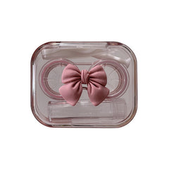 Japanese Small Contact Lense Storage Box Contact Lens Case Portable Ins Bow Transparent Cosmetic Contact Lense Box Female Cute