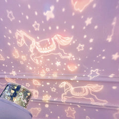 LED Rotating Music Projector Starry Night Light Romantic Projection Light Led Rainbow Starlight Sky Romantic Light Novel
