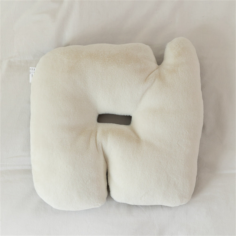 YICKYUE  -  Winter Warm Plush Stuffed Sofa Seat Cushion Imitation Rabbit Fur Throw Pillow for Couch Plush Office Chair Mat Pillow Home Decor