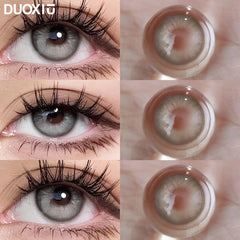 YICKYUE  -  2pcs Green Color Contact Lenses With Myopia Diopter-0.00~ -8.00 Blue Nature Beauty Pupil Makeup Gray Eye Free Shipping