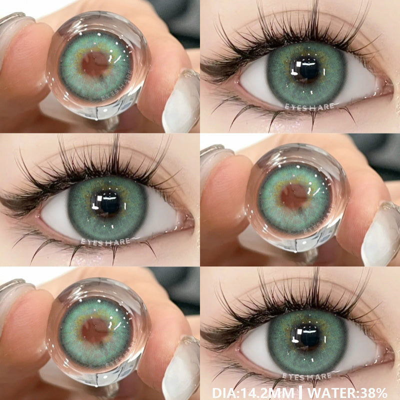 YICKYUE -  1Pair New Colored Contact Lenses for Eyes Natural Contact Lenses Blue Eye Lens Green Lenses Yearly Brown Eye Contacts