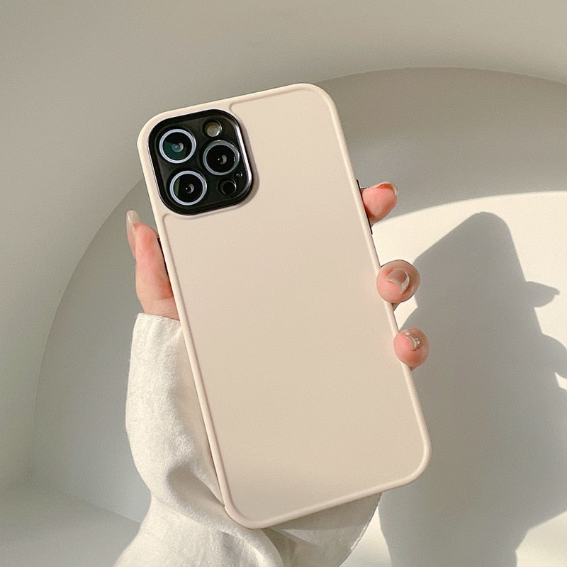 New matte soft silicone protective shockproof cover Jane phone case for iphone 12 mini 11 pro max 8 7 plus se  xs max x xr