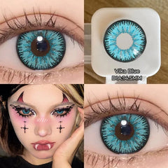 YICKYUE  -  1Pair Colorcon Contact Lenses for Eyes Color Cosplay Lenses Beautiful Pupil Yearly Blue Eye Lenses Round Soft Cosmetics