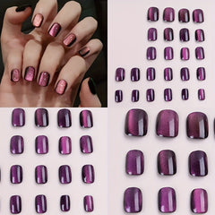 YICKYUE  [96pcs Smooth Press-on Nails Perfect] 96pcs smooth short square press-on nails are perfect for daily parties, holiday parties, great choice, perfect Christmas gift for girlfriends