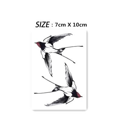 Swallow Fake tattoo Water Transfer Waterproof Temporary Sticker Women Men sexy Beauty Body Art Cool Stuff Arm Art