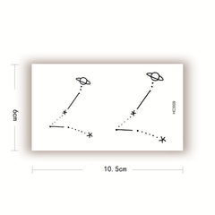 Waterproof Temporary Tattoo Sticker Planet Design Ladies Men Body Art Fake Tattoo Sticker