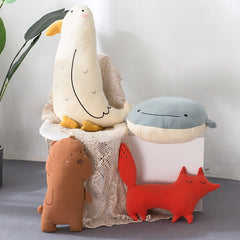 40/80CM Bear/Crocodile/Whale/Seabird Stuffed Plush Toys Soft Forest Ocean Animal Plush Pillows Dolls Home Decor Kawaii Kid Girls