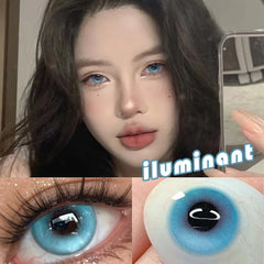 YICKYUE    2pcs 1pair Cyber Series Halloween Colored Contact Lenses for Makeup Eyes Big Pupils Red Contact Lenses Pink Lens Myopia