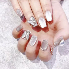 1pcs 9D Wide Cat Eye Magnetic Nail Polish Long Lasting Shiny Bright Silver UV Gel Varnish Enamel Lacquer Glitter Nail Art Tools