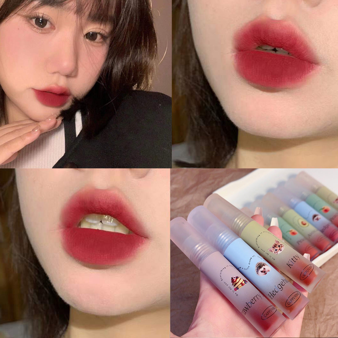 YICKYUE  -  1/3pcs Nude Liquid Lipstick Set Velvet Matte Lip Gloss Long Lasting Non-stick Cup Lip Mud Tint Cream Makeup Pigment Cosmetics