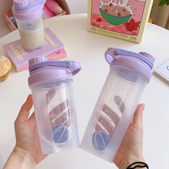 Ins Summer Large Capacity Plastic Water Cup Outdoor Sports Fitness Shaking Cup Portable Cycling Water Bottle for School Drinking