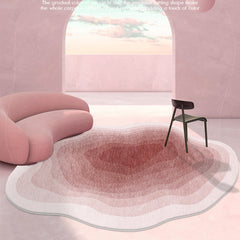 Yickyue Fashionable Modern Minimalist Special-shaped Soft Polyester Living Room Decoration Carpets Fresh Light Luxury Home Bedroom Rug