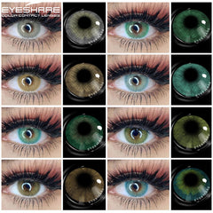 YICKYUE  -  Color Contact Lenses For Eyes 1pair Yearly Natural Green Lenses Cosmetic Soft Glasses Beauty Pupil Yearly Blue Lenses
