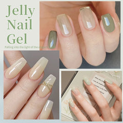 YICKYUE  -  Caramel Jelly Gel Nail Polish 15ml Transparent Clear Brown Crystal Nude Gel Polish Nail Art  Varnish for Fall Winter