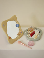 YICKYUE  -  Home Decoration Memphis Make-up Mirror Desk Top Can Stand Dressing Table Decoration Wave Lovely Standing Mirror Wall Mirror