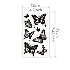 YICKYUE  -  1 Sheet Butterfly Tattoo Sticker Waterproof and Durable Temporary Tattoo