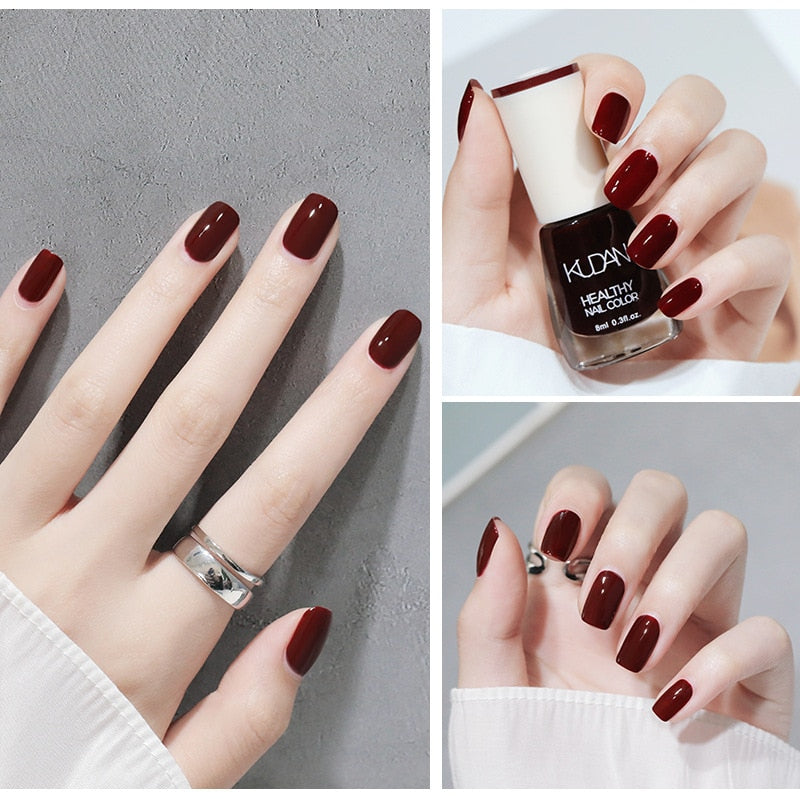 Yickyue Matte Effect  Gel Nail Polish Waterproof Quick-drying Nail Semi-permanent Varnish Gel 8ml Without UV Lamp Solid Color Manicure