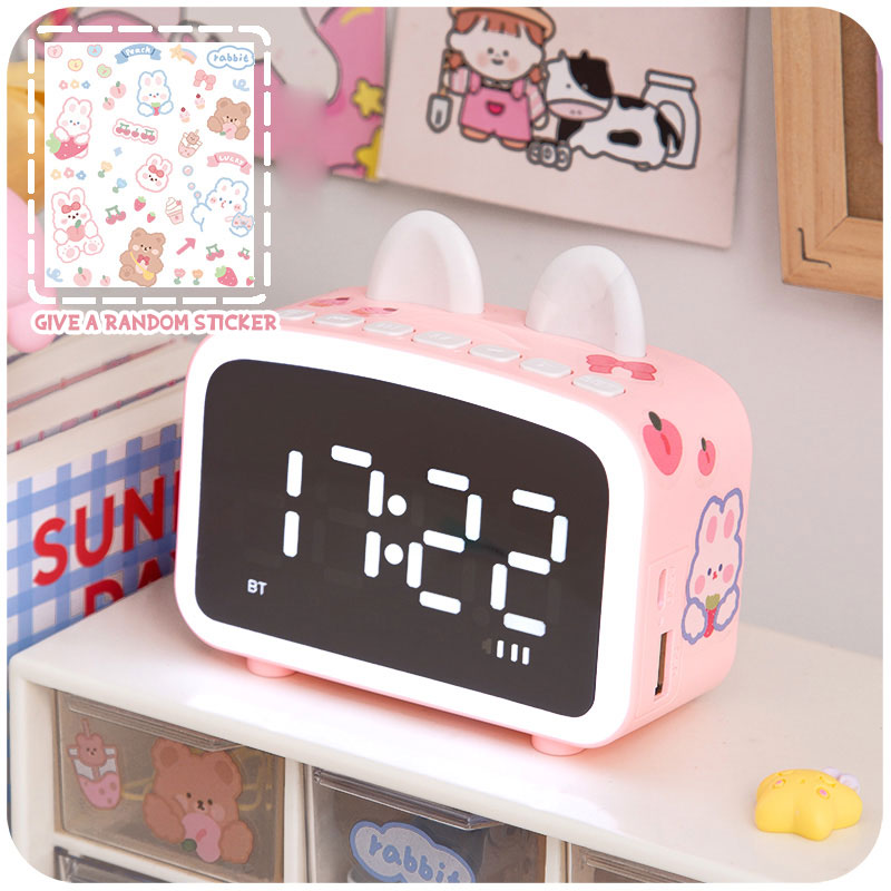 W&G Ins Digital Clock Snooze Clock Students Wake-up Clock Desktop Decoration Electronic Clock Swing Up Children Smart Alarm