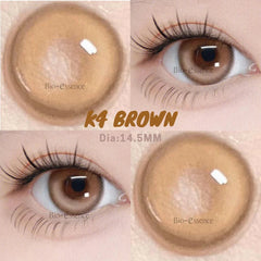 YICKYUE  2Pcs Gray Contact Lenses with Degree Yearly Blue Lens Colorcon Cosmetics Beauty Big Eyes Student Pupil Fast Shipping