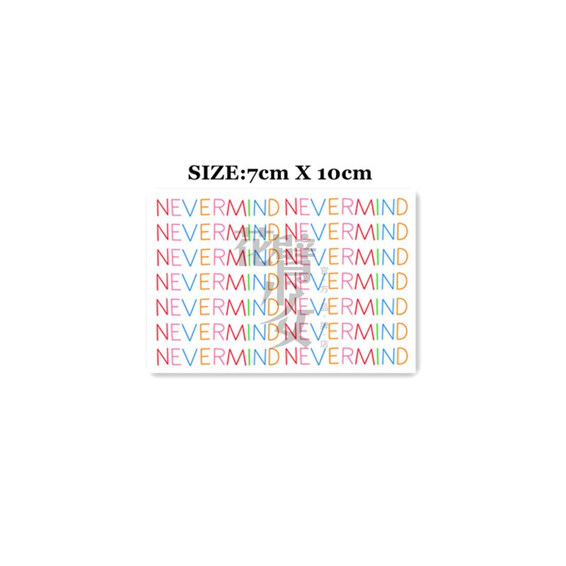Waterproof Temporary Tattoo Stickers Rainbow English Alphabet Tattoo Flash Tattoo Arm Female Male